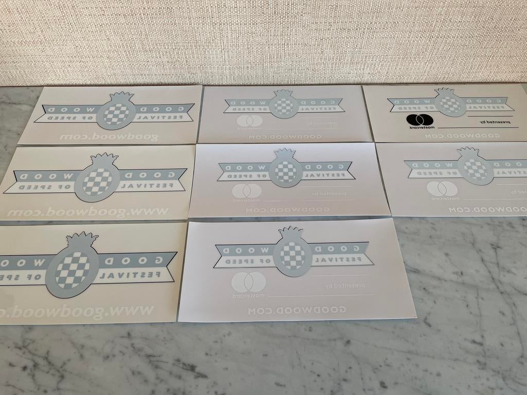 Goodwood Festival of Speed stickers 8 stuks raamsticker, Ophalen of Verzenden, Nieuw, Auto of Motor