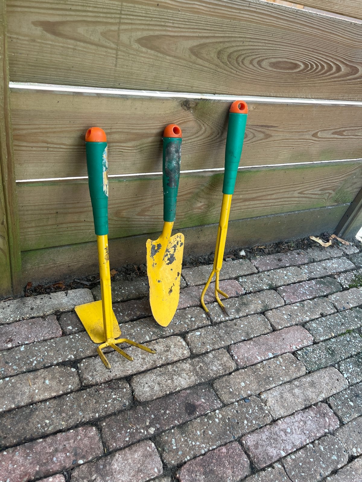 Tuinset: Schoffel, Schep en Hark, Tuin en Terras, Hand-tuingereedschap, Gebruikt, Schoffel, Ophalen