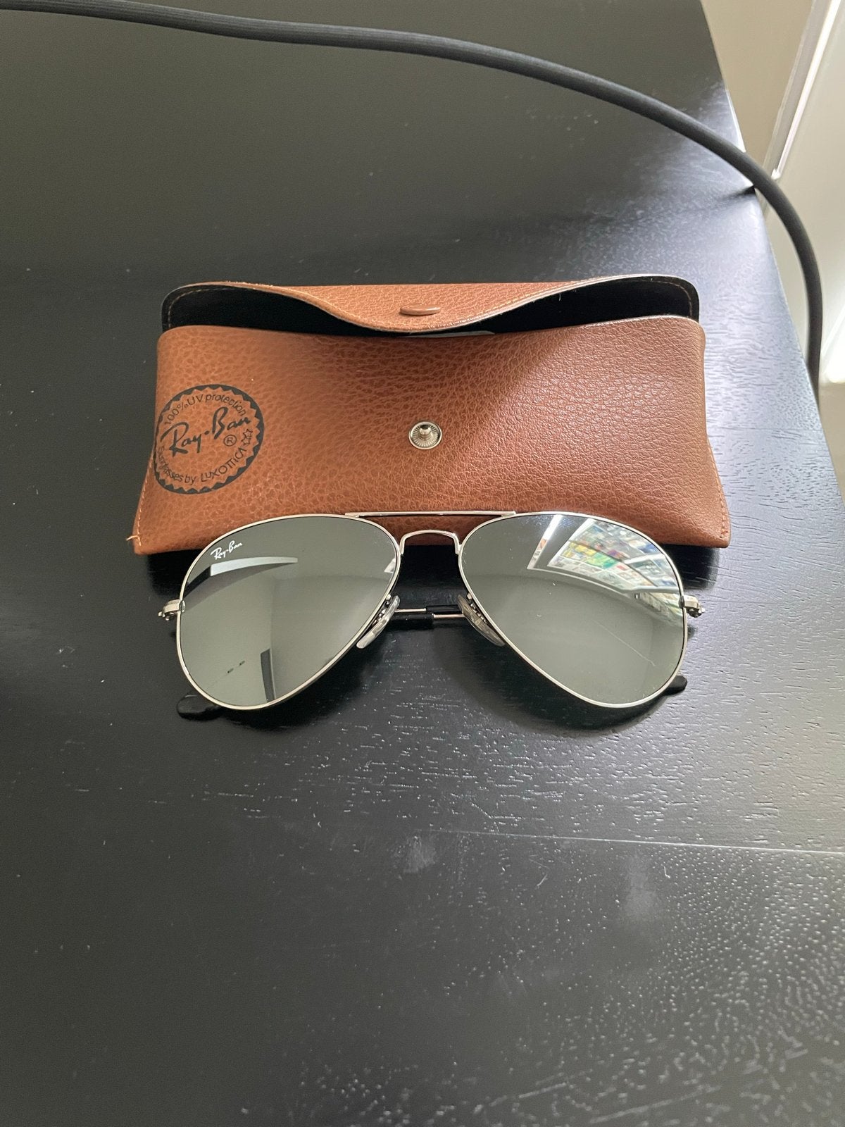 Ray-Ban Aviator Mirror RB3025 W3275 Zonnebril Maat 55-14, Zonnebril, Ophalen of Verzenden, Zo goed als nieuw, Ray-Ban