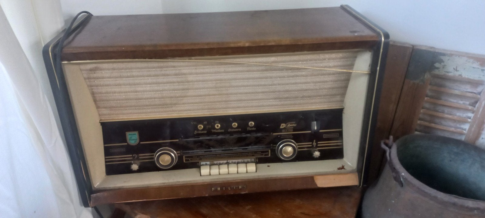 Oude PHILIPS  radio, Antiek en Kunst, Ophalen