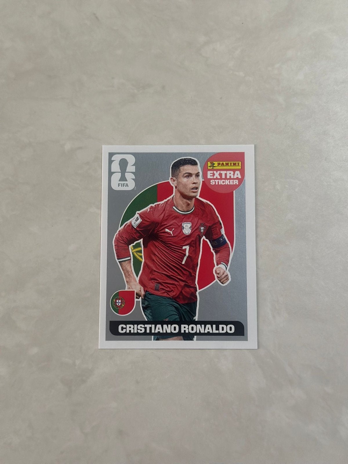 Panini Extra Sticker Zilver WK 2026 Cristiano Ronaldo, Ophalen of Verzenden, Nieuw, Buitenlandse clubs, Poster, Plaatje of Sticker