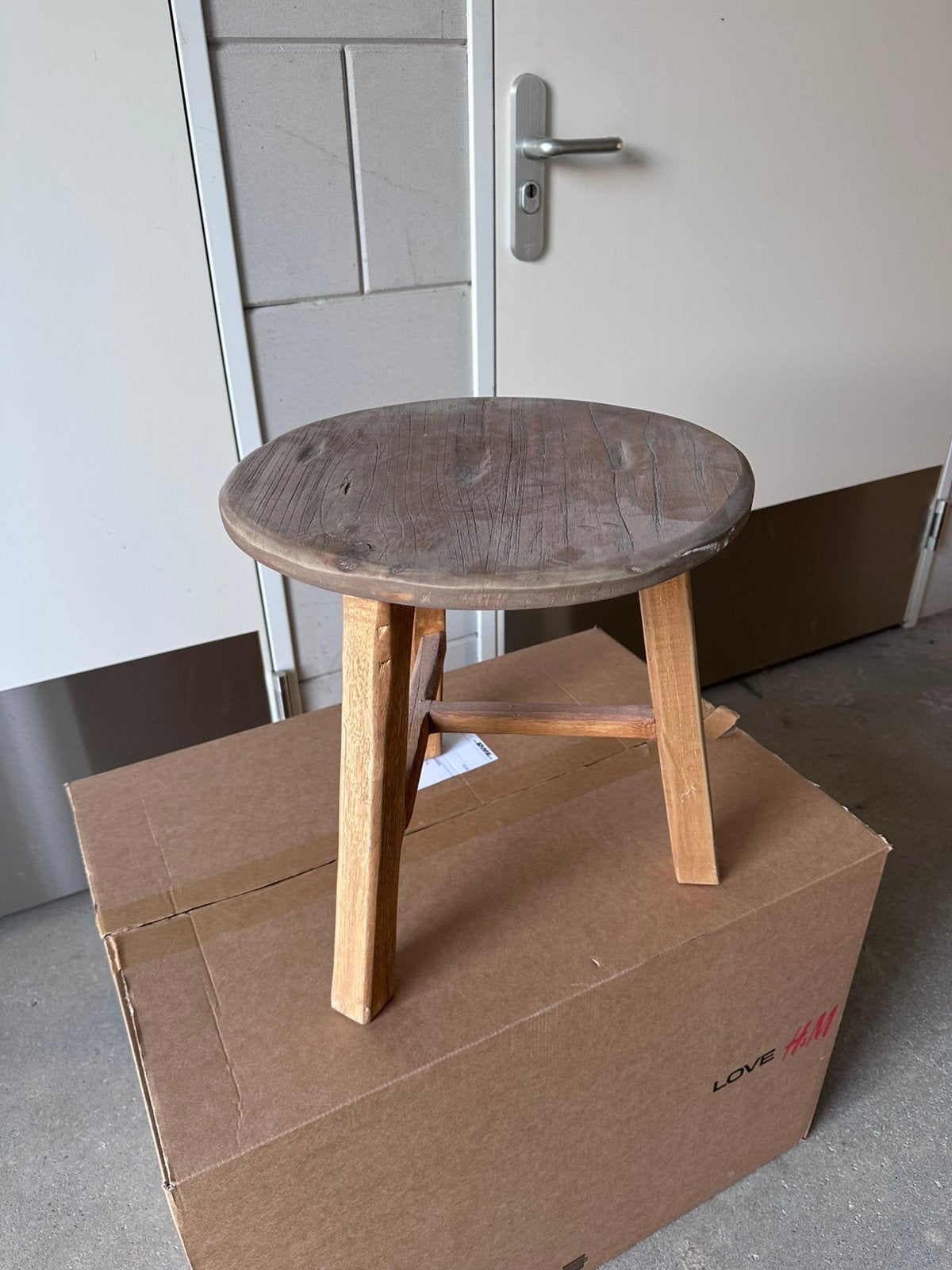 Houten krukje €5, Ophalen, Zo goed als nieuw, Hout