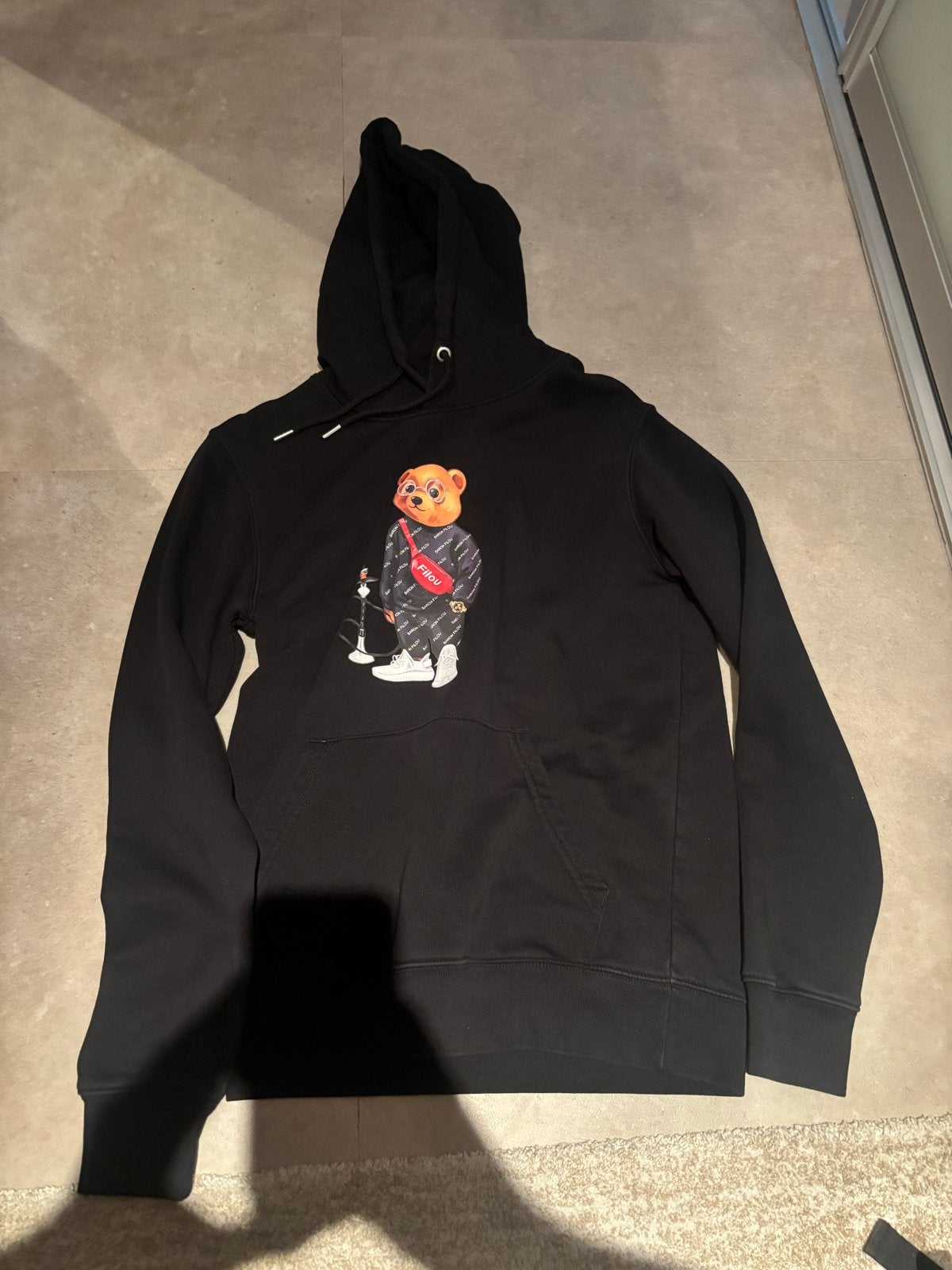 Baron Filou Hoodie Zwart met Beerprint - Maat S, Ophalen of Verzenden, Zo goed als nieuw, Maat 46 (S) of kleiner, Zwart