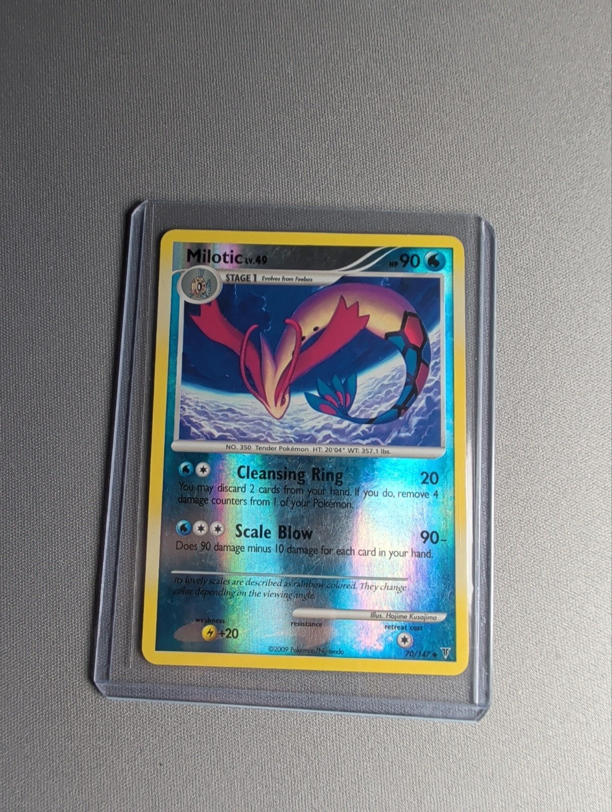 Milotic Lv.49 Holo Pokémon Kaart - NM Staat, Ophalen of Verzenden, Zo goed als nieuw, Losse kaart, Foil