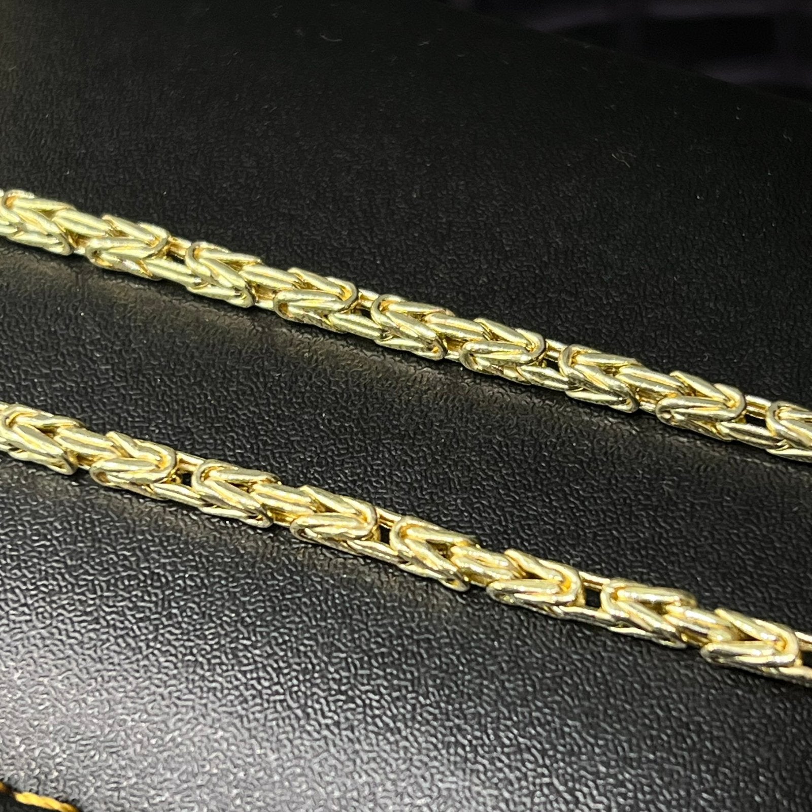 14k gouden koningsketting prachtig ketting schakel italy, Ophalen of Verzenden, Zo goed als nieuw, Goud