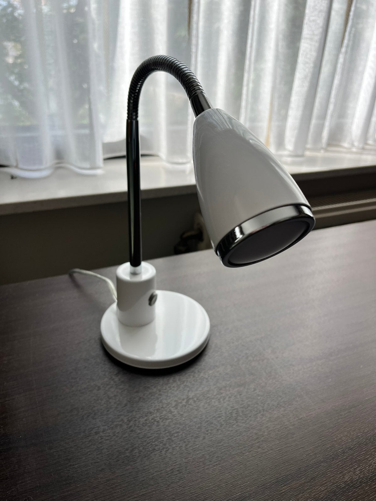 EGLO Fox Tafellamp - 1 Lichts - Wit, Chroom LED, Eglo, Bureaulamp, GU10, Ophalen of Verzenden