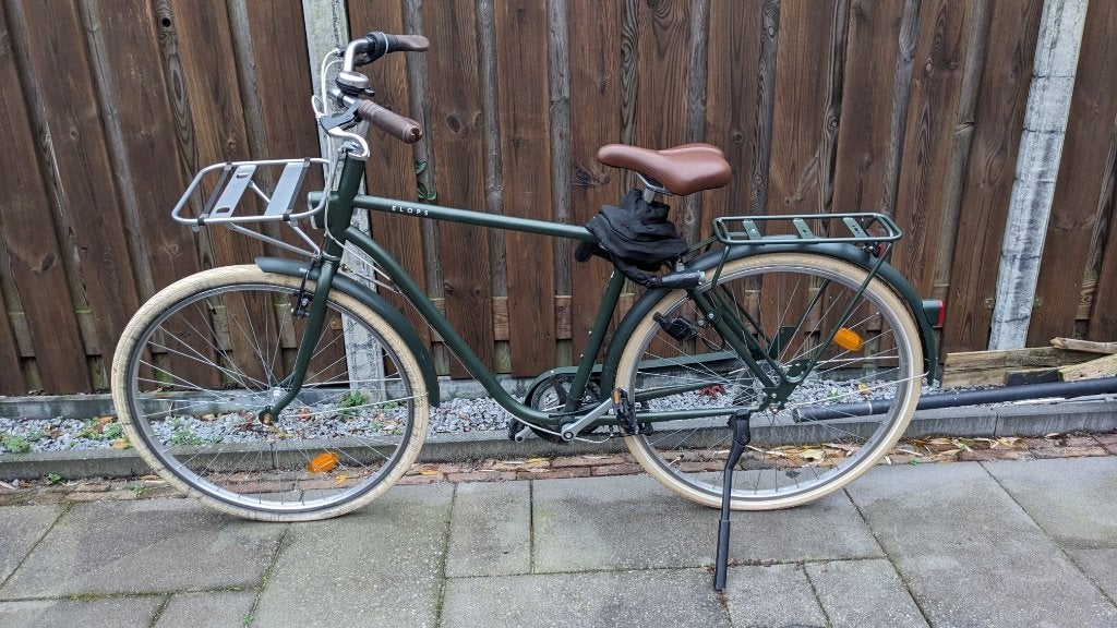 Elops 520 Heren stadsfiets L/XL, Gebruikt, Versnellingen, 57 tot 61 cm, Schijfrem