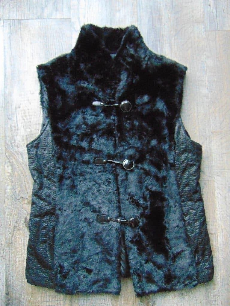 Gerry Weber bodywarmer zwart nepbont maat 40 gilet jas, Maat 38/40 (M), Zwart, Ophalen of Verzenden, Zo goed als nieuw