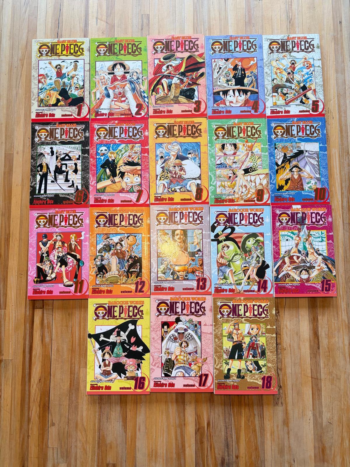 One piece manga 1-70 volledige set plus drie andere. Engels, Meerdere comics, Ophalen of Verzenden, Zo goed als nieuw, Japan (Manga)