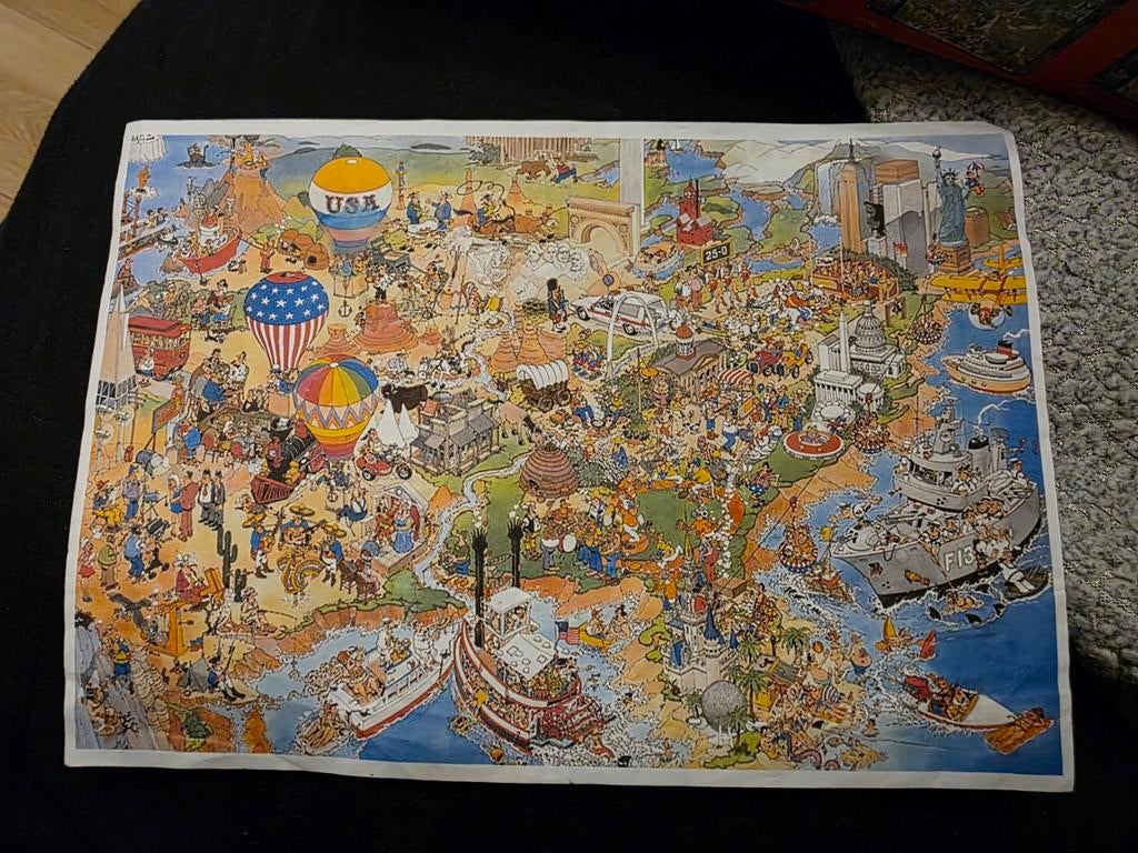 Jan van Haasteren USA 5000 stuk puzzel is compleet, Ophalen of Verzenden, Meer dan 1500 stukjes, Gebruikt, Legpuzzel