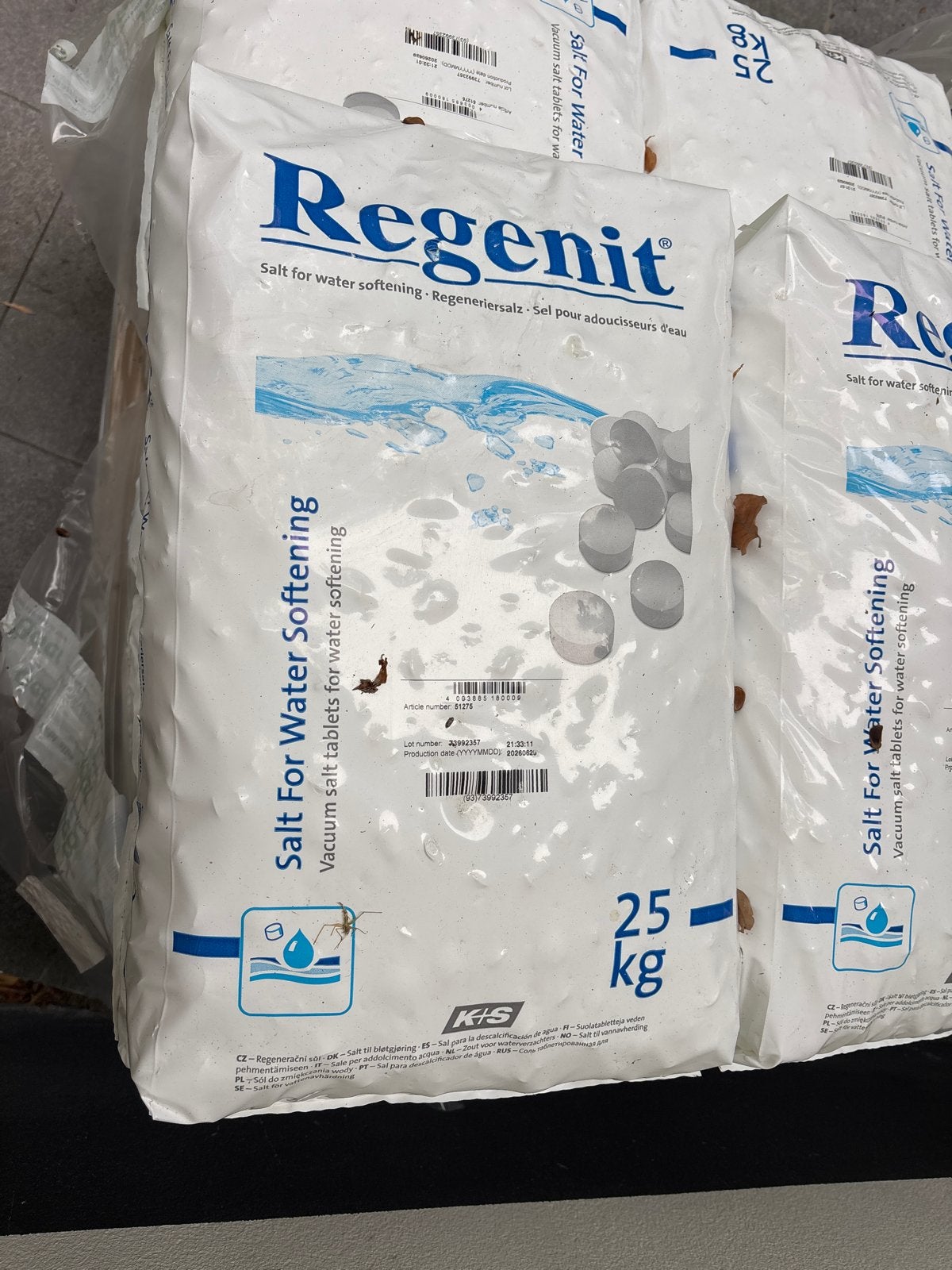 Regenit Zouttabletten voor Waterontharding 25 kg, Ophalen, Nieuw