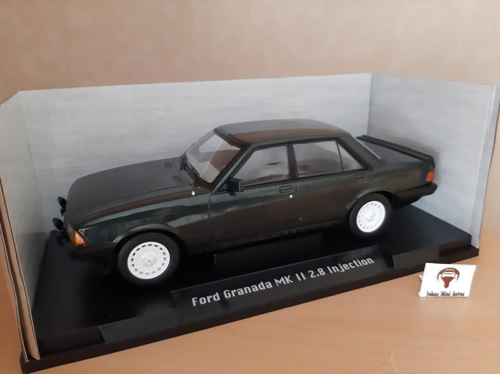 Ford Granada Mk.II 2.8i 1981 donkergroen metallic MCG 1:18, Hobby en Vrije tijd, Modelauto's | 1:18, Overige merken, MCG, Auto