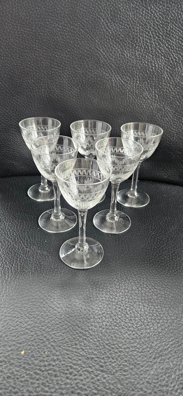 Vintage Cocktail Glazen - Geslepen Glas Set, Antiek en Kunst, Ophalen of Verzenden