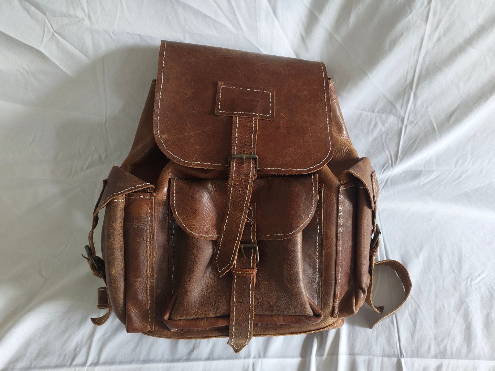 Echt Leder Rucksack Sattler Meisterstück Dickes Material, Ophalen of Verzenden, Nieuw, 30 cm of meer, Minder dan 35 cm