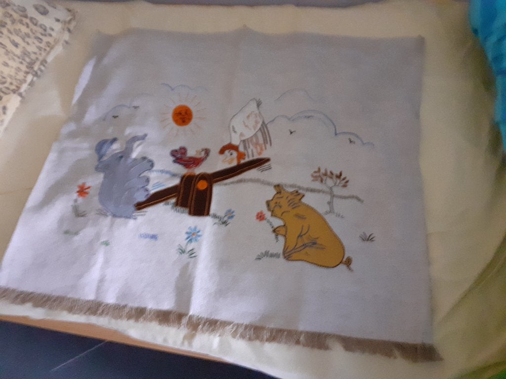 wandkleed kinderen, Ophalen of Verzenden, Gebruikt, Handgemaakt, Wanddecoratie
