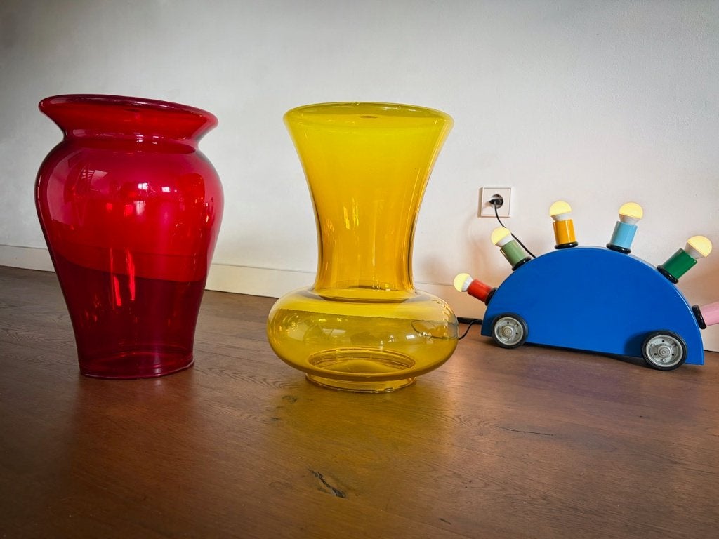 Philippe Starck - La Bohème kruk rood en geel (Kartell), Ophalen, Zo goed als nieuw, Kunststof
