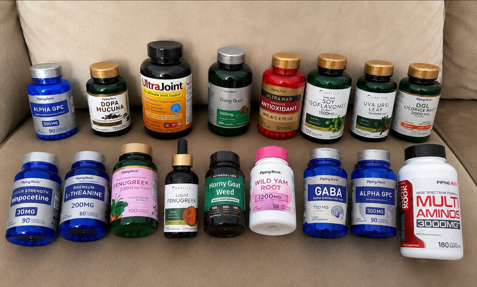 Grote partij nieuwe supplementen Piping Rock, Carlyle e.a., Ophalen of Verzenden, Zo goed als nieuw, Poeder of Drank