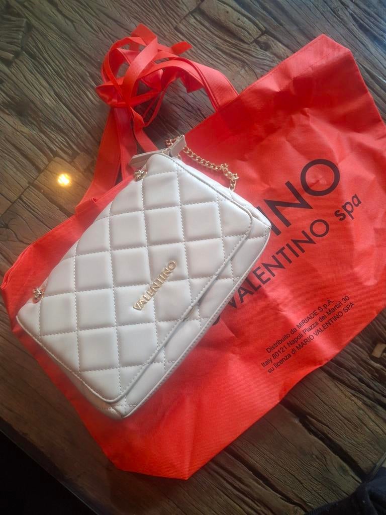 Valentino Handtas - Zo goed als nieuw, Ophalen of Verzenden, Zo goed als nieuw, Beige, Handtas