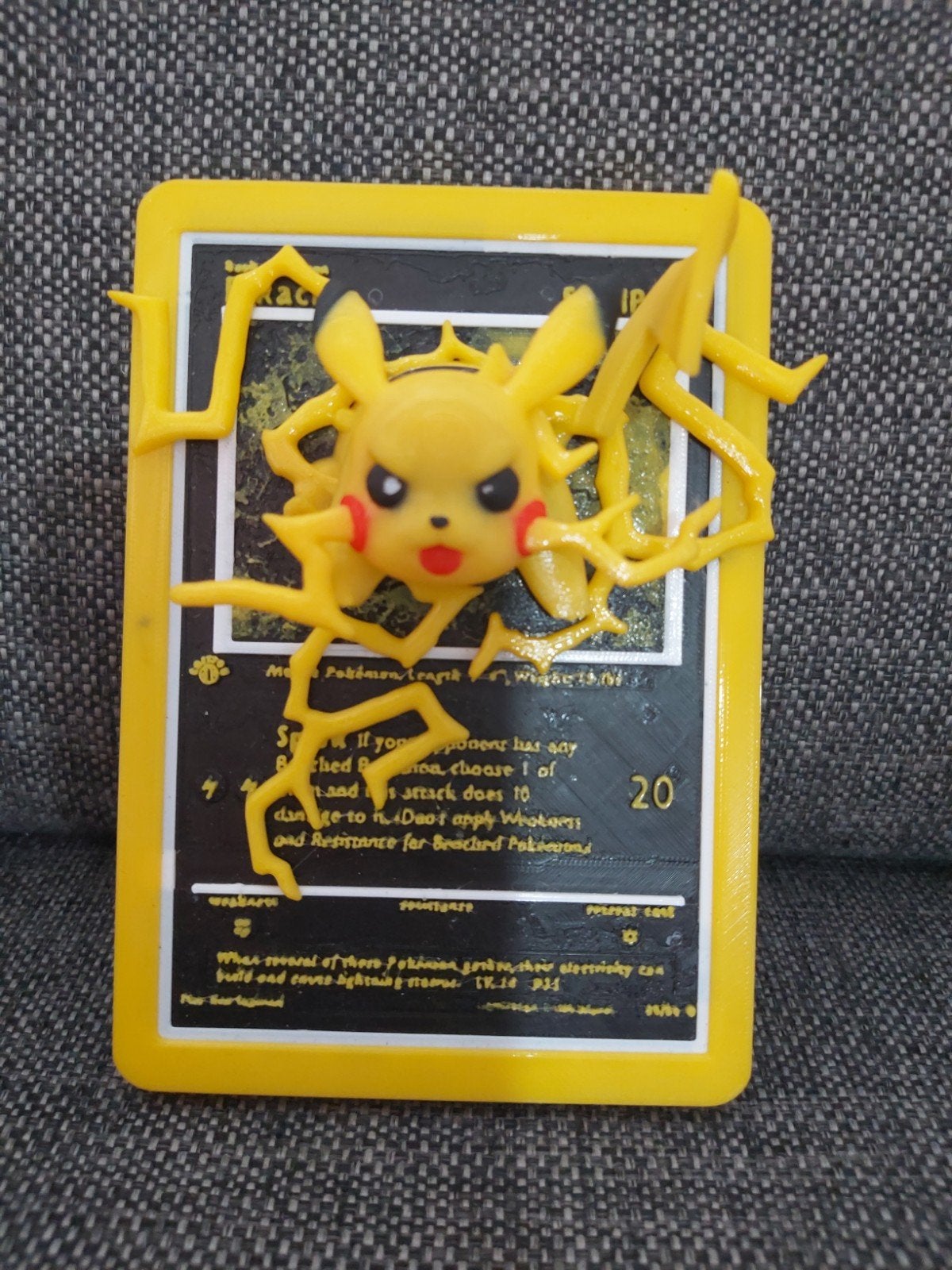 Unieke 3D geprinte Pikachu Pokémon kaart, Hobby en Vrije tijd, Ophalen of Verzenden, Nieuw, Overige typen