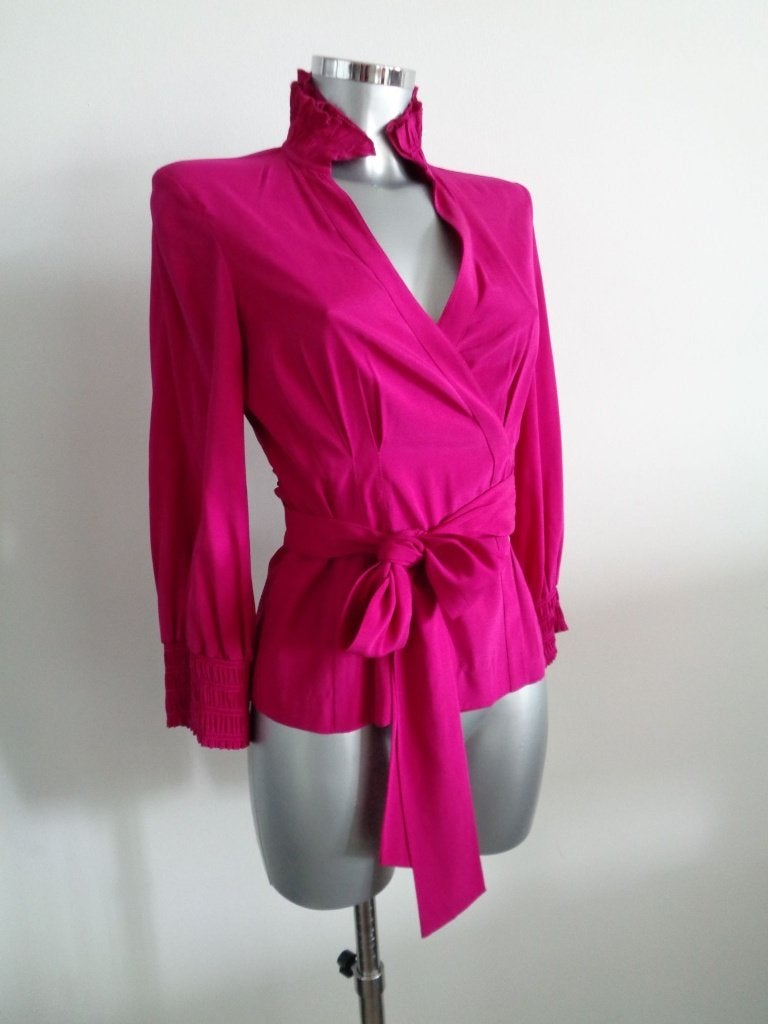 Diane von Furstenberg zijden blouse, US6 (NL36/38) origineel, Verzenden, Zo goed als nieuw, Maat 38/40 (M)