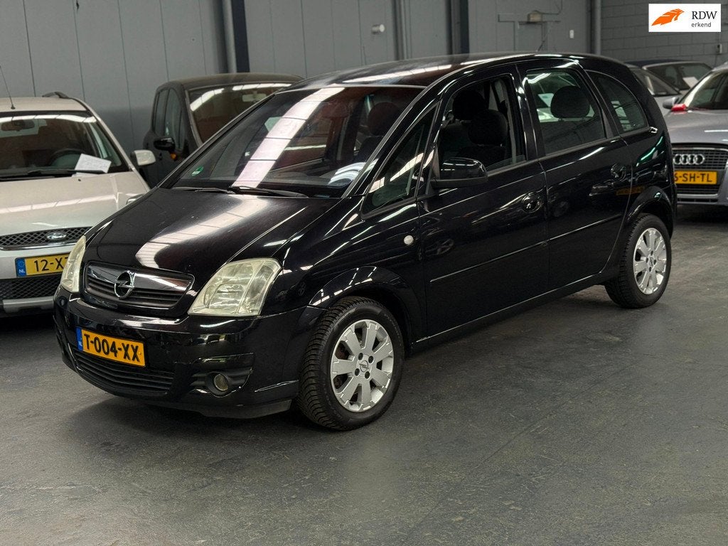 Opel Meriva 1.6-16V Essentia Nieuwe APK NAP Cruise Parkeer S, Voorwielaandrijving, Gebruikt, Zwart, 4 cilinders