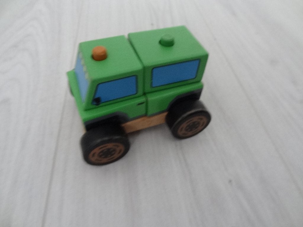 Houten auto in groen Play-tive, Ophalen of Verzenden, Gebruikt