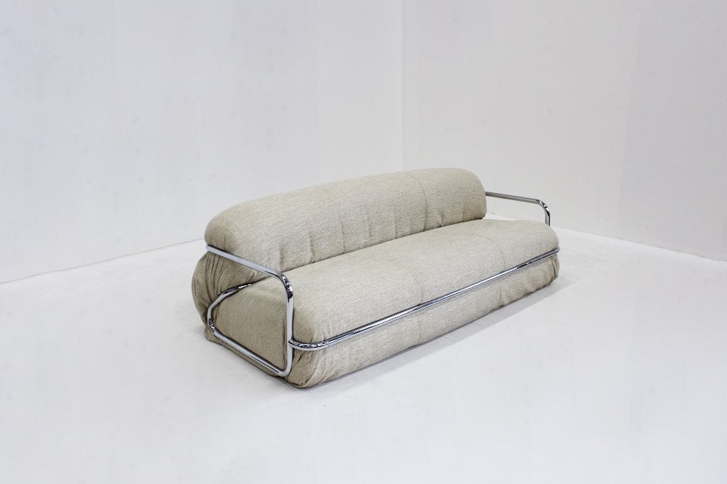 Vintage Italian Mario Sabot Sofa 1970s, 250 tot 300 cm, Design, Driepersoons, 75 tot 100 cm