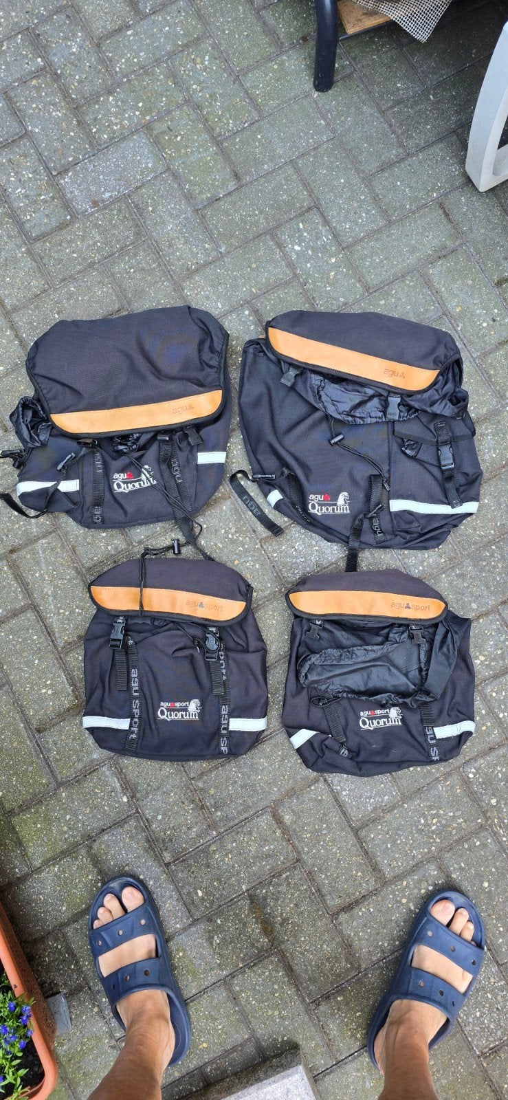 AGU Quorum fietstassen (alleen de tassen  achter), Fietsen en Brommers, Fietsaccessoires | Fietstassen, Ophalen of Verzenden, Gebruikt
