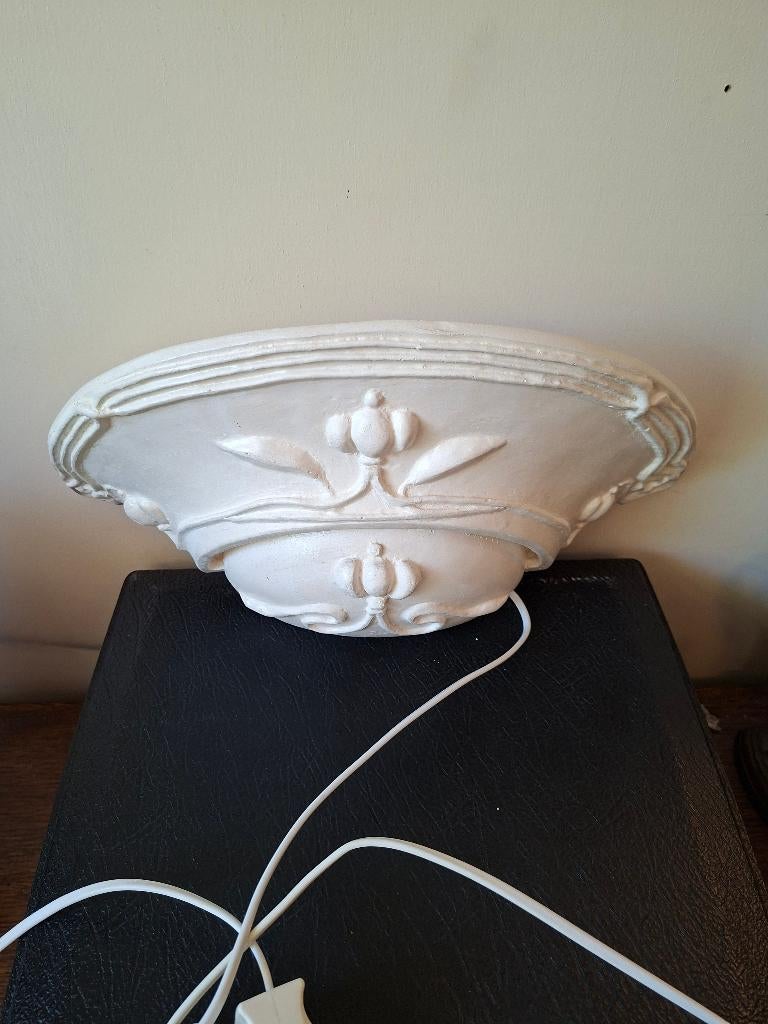 Gipsen wandlamp (2), Huis en Inrichting, Lampen | Wandlampen, Ophalen of Verzenden, Gebruikt, Overige materialen, Brocante