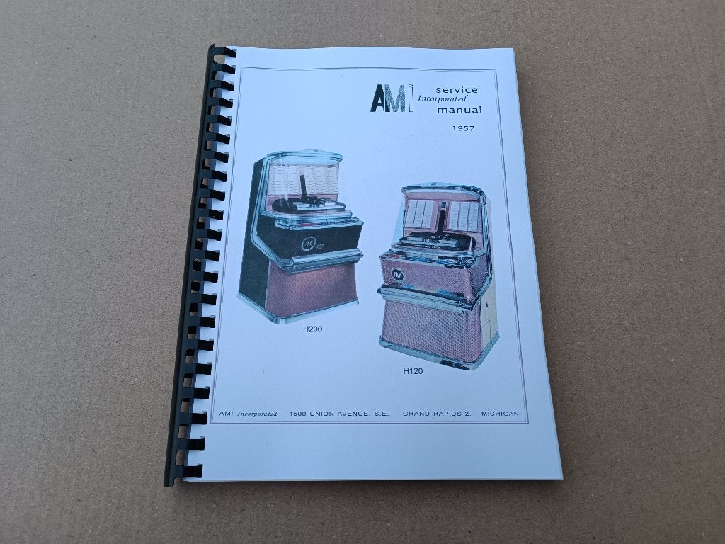Service Manual: AMI H120/H200 (1957) jukebox Nieuw !!, Verzenden, Nieuw, 1950 tot 1960, Seeburg