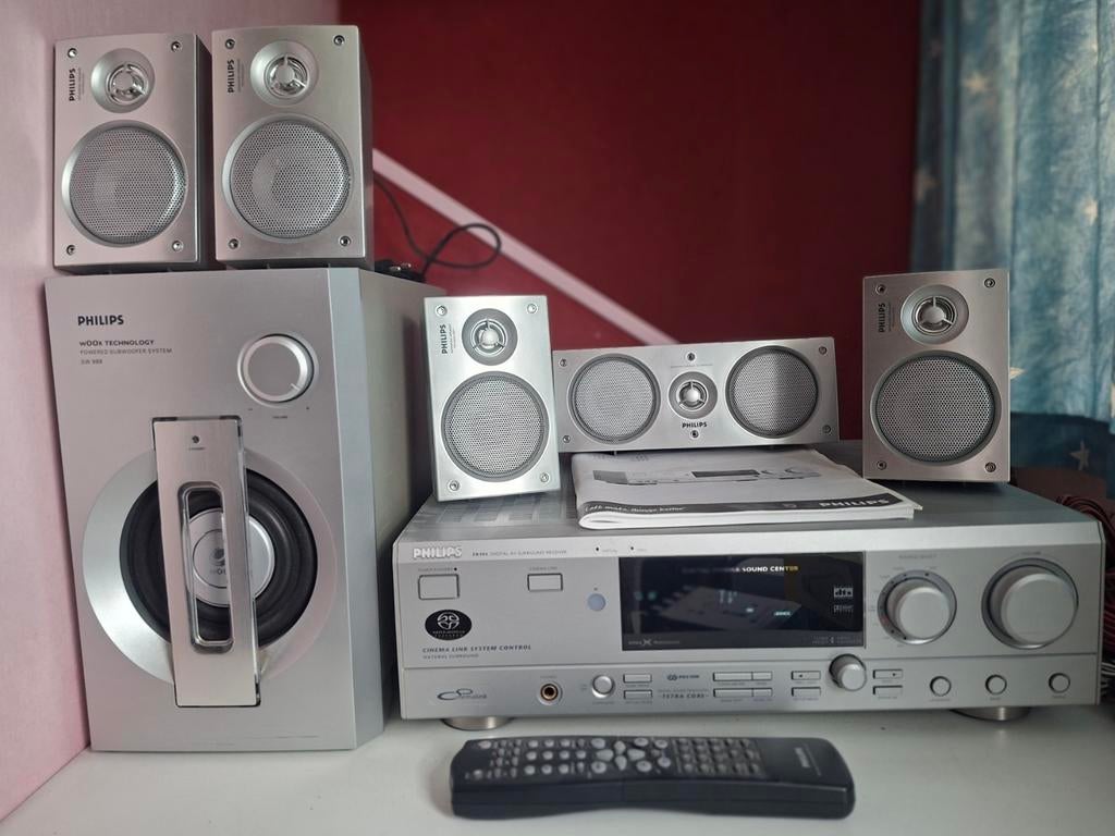 Philips FR994 Digital AV Surround Receiver met 5.1 speakers, Philips, Gebruikt, Ophalen of Verzenden, 5.1-systeem