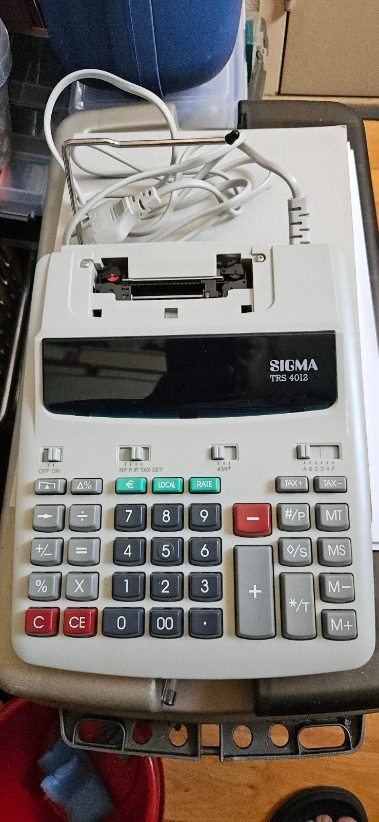 Nieuw in doos Sigma TRS 4012 Rekenmachine met bon Printer, Ophalen of Verzenden, Nieuw