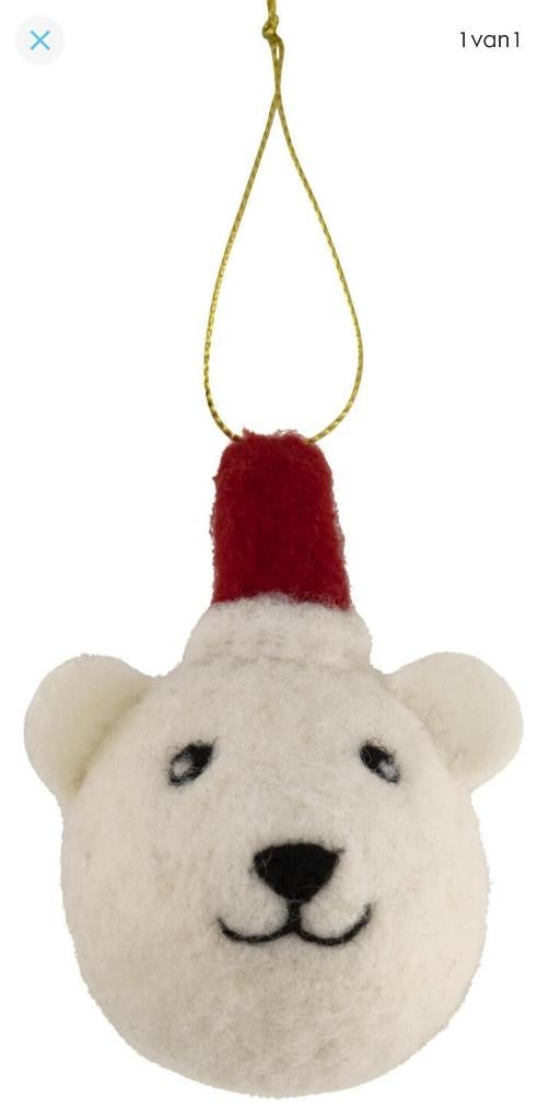 Hema kerst hanger, vilt stof, ijsbeer, nieuw, Ophalen of Verzenden, Nieuw