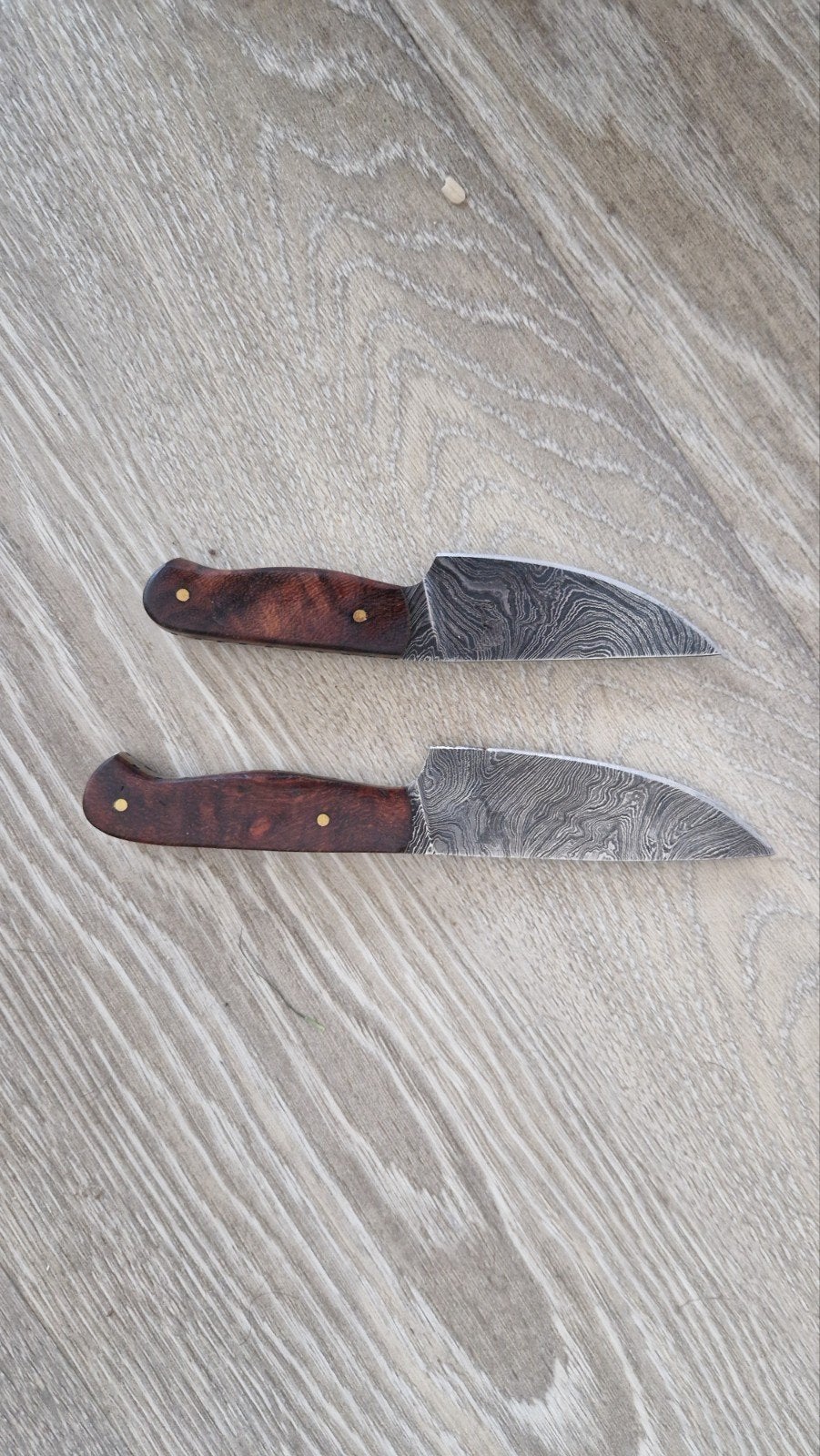 Handgemaakte damascus messen, Los bestek, Nieuw, Ophalen of Verzenden, Rvs of Chroom