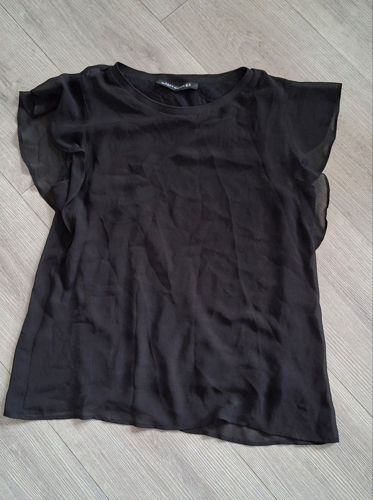 zwart Zara Woman t-shirt XS, Zwart, Ophalen of Verzenden, Zo goed als nieuw, Korte mouw
