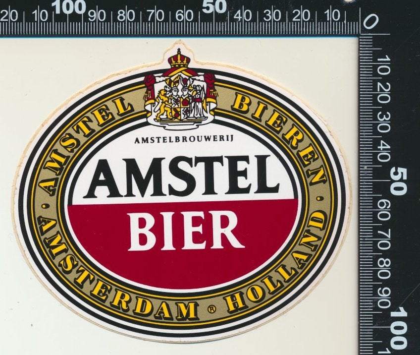 Sticker: Amstel Bier (4), Ophalen of Verzenden, Zo goed als nieuw, Bedrijf of Vereniging