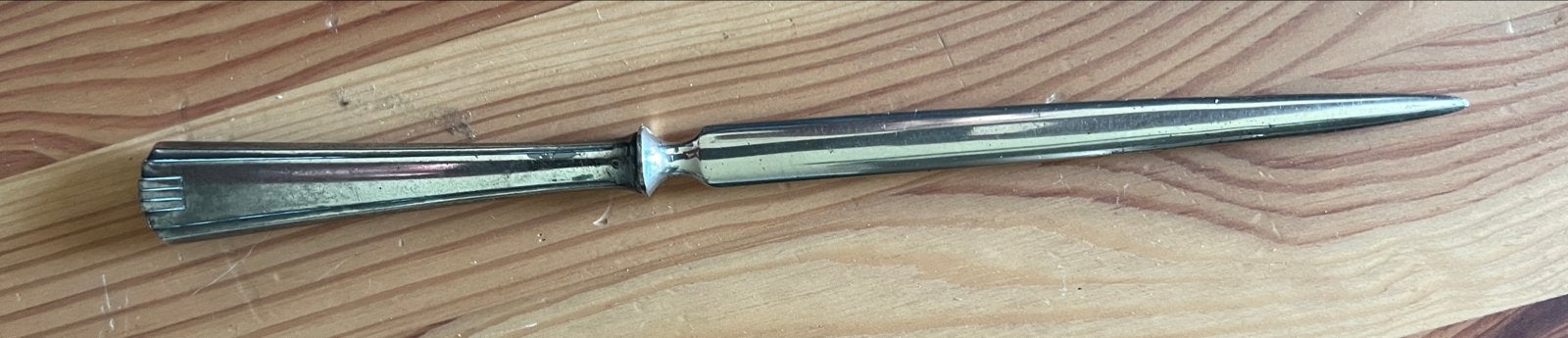 Antieke zilveren briefopener met keurmerken, Ophalen of Verzenden