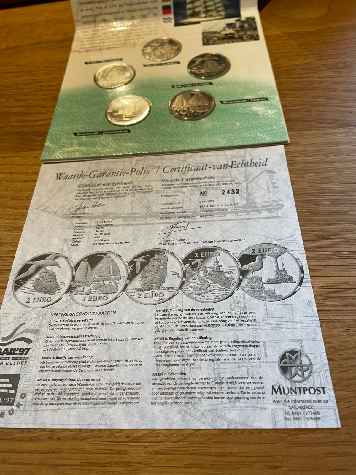 SAIL Den Helder '97 Nationale Vlootdagen muntenset, Ophalen of Verzenden, Koningin Beatrix, Euro's, Setje