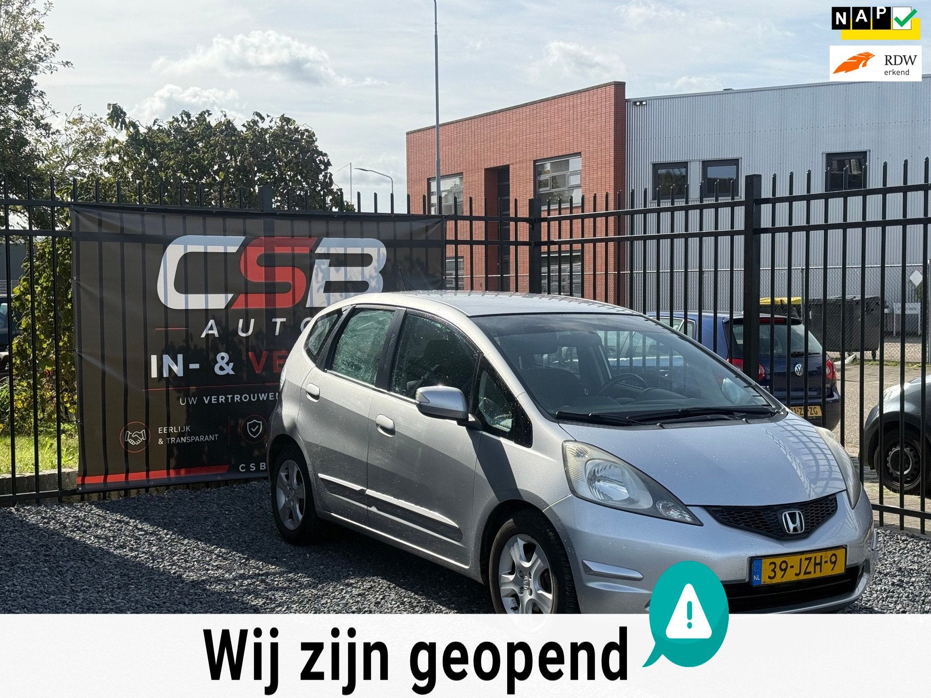 Honda Jazz 1.4 Elegance AUTOMAAT!AIRCO!APK2027!KOOPJE!, Auto's, Zwart, 4 cilinders, Bedrijf, 19 km/l