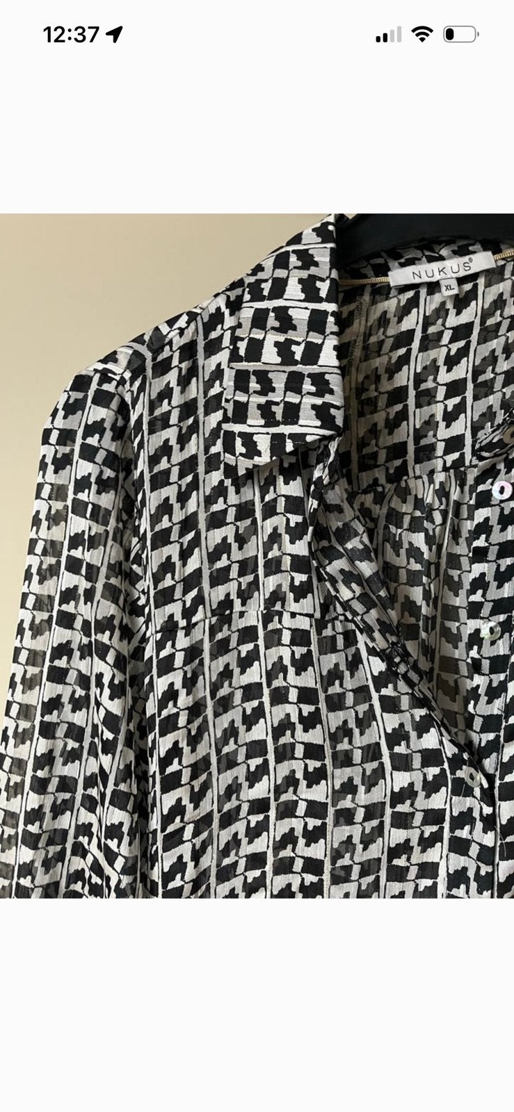 Blouse nukus. XL, Ophalen of Verzenden, Zo goed als nieuw, Maat 46/48 (XL) of groter, Zwart