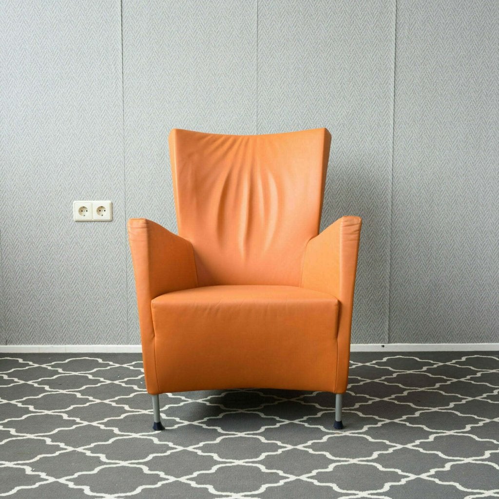 Montis Windy fauteuils + bijbehorende hockers - oranje, Niet ingevuld, Zo goed als nieuw, Niet ingevuld, Niet ingevuld