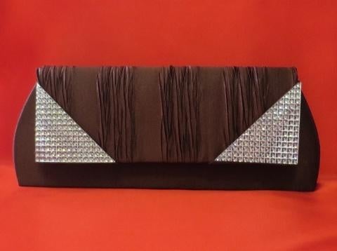 Te koop aangeboden: Mooie bruine strass steentjes clutch  , Ophalen of Verzenden, Nieuw, Bruin, Avondtasje