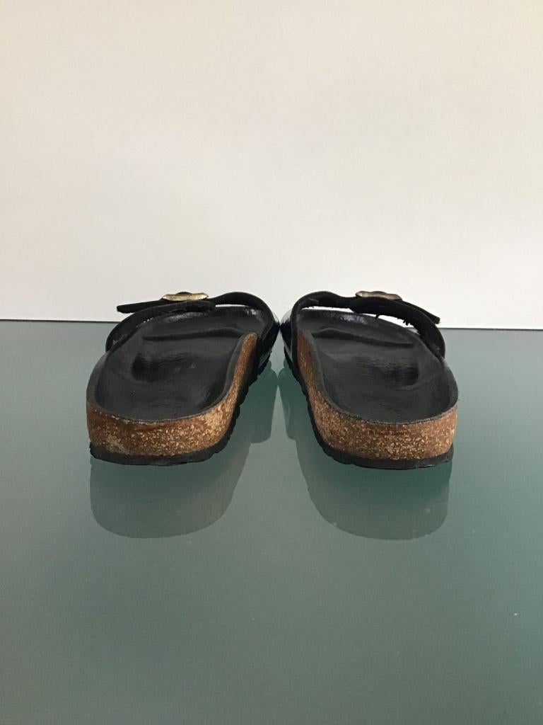 Birkenstock Madrid zwart 37 | slippers | Gratis verzenden, Slippers, Verzenden, Zwart, Zo goed als nieuw
