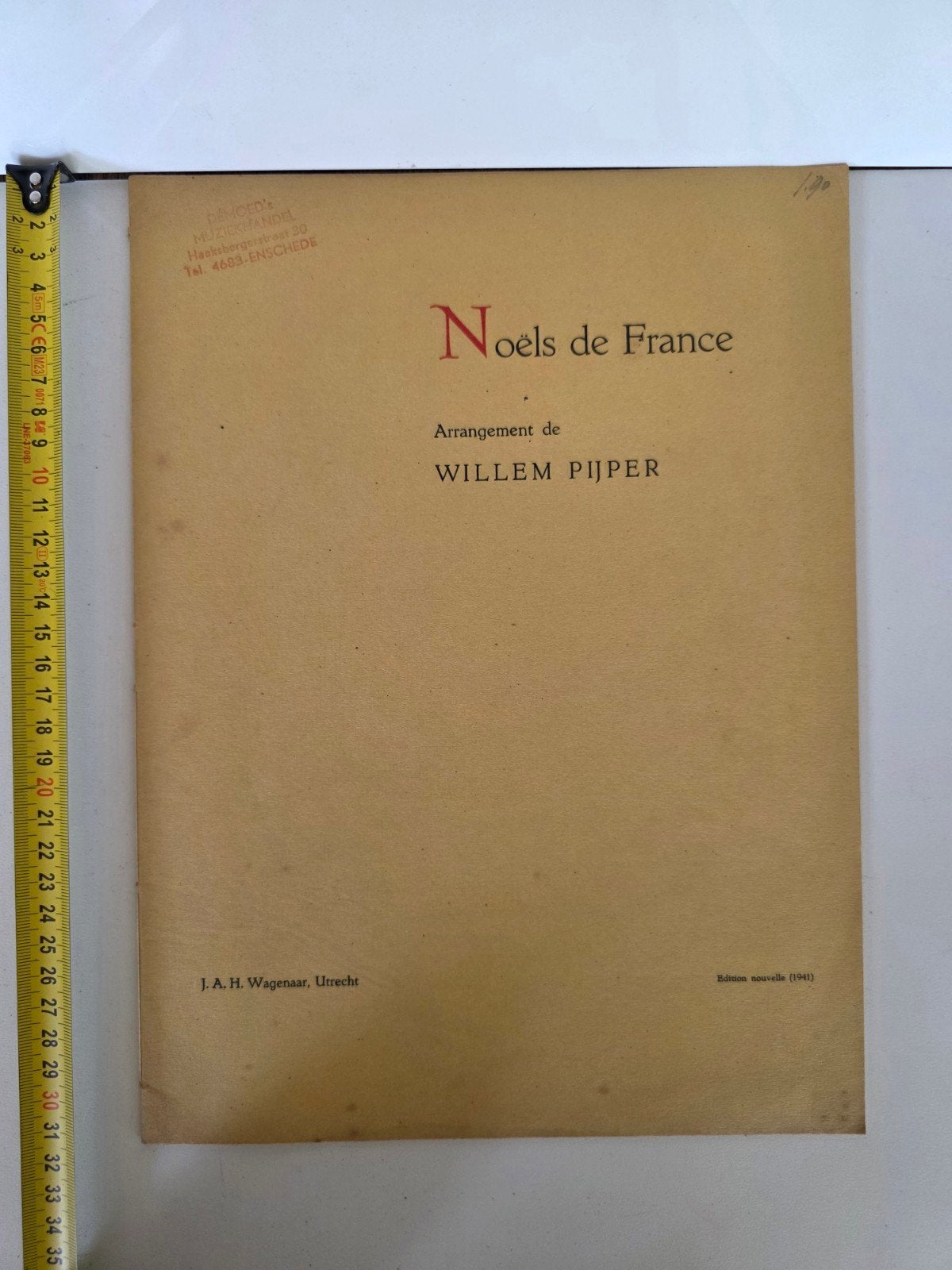 Noëls de France - Willem Pijper (1941) Klassieke bladmuziek, Zang, Gebruikt, Klassiek, Ophalen of Verzenden