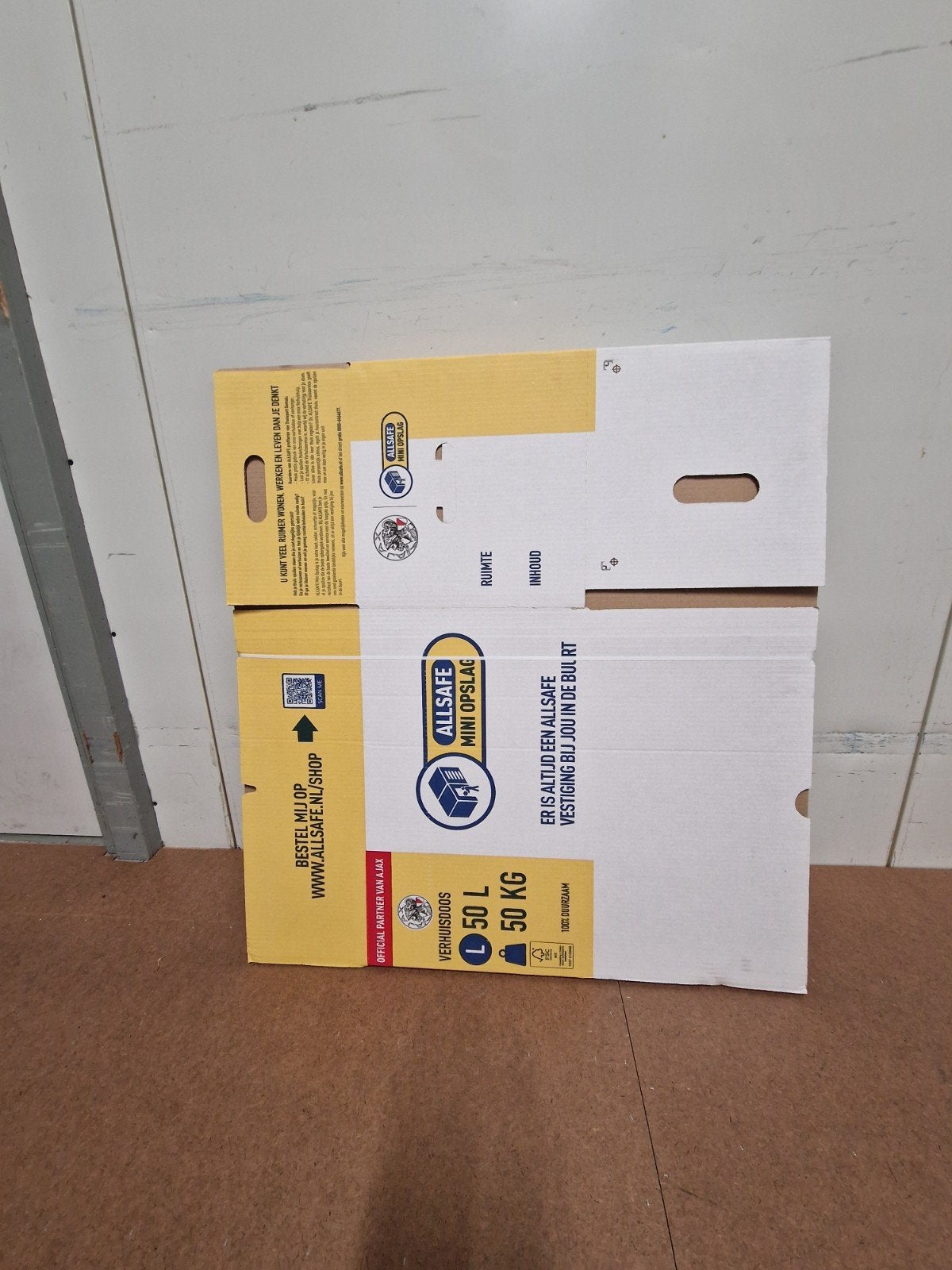 10 nieuwe verhuisdozen AllSafe 50 ltr, Doe-het-zelf en Verbouw, Kratten en Dozen, Ophalen, Doos, Nieuw, Minder dan 50 cm