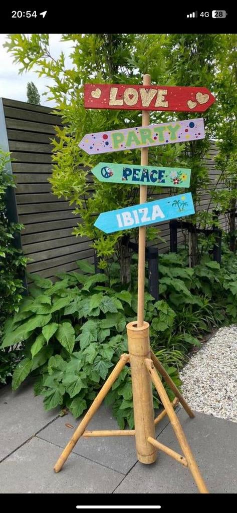 Ibiza wegwijzer Hawaii wegwijzer huren € 10 tropical party, Ophalen, Zo goed als nieuw, Overige