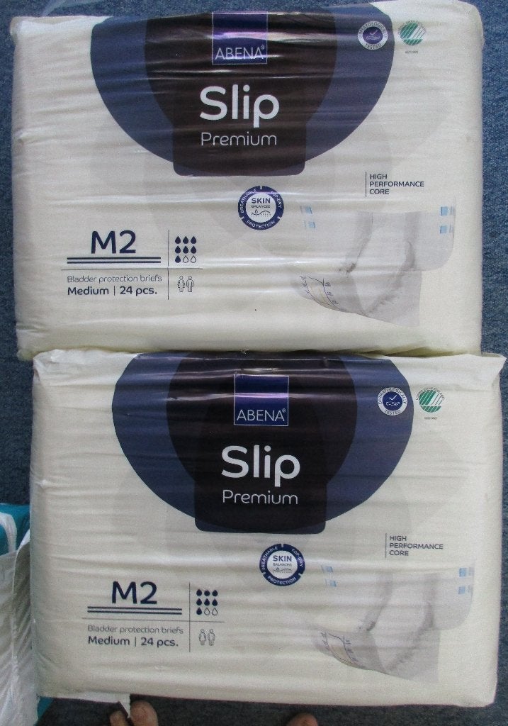 2 x 24 st Abena Slip Premium M2 / 3 x 36 San Premium nr 5, Diversen, Ophalen of Verzenden, Nieuw