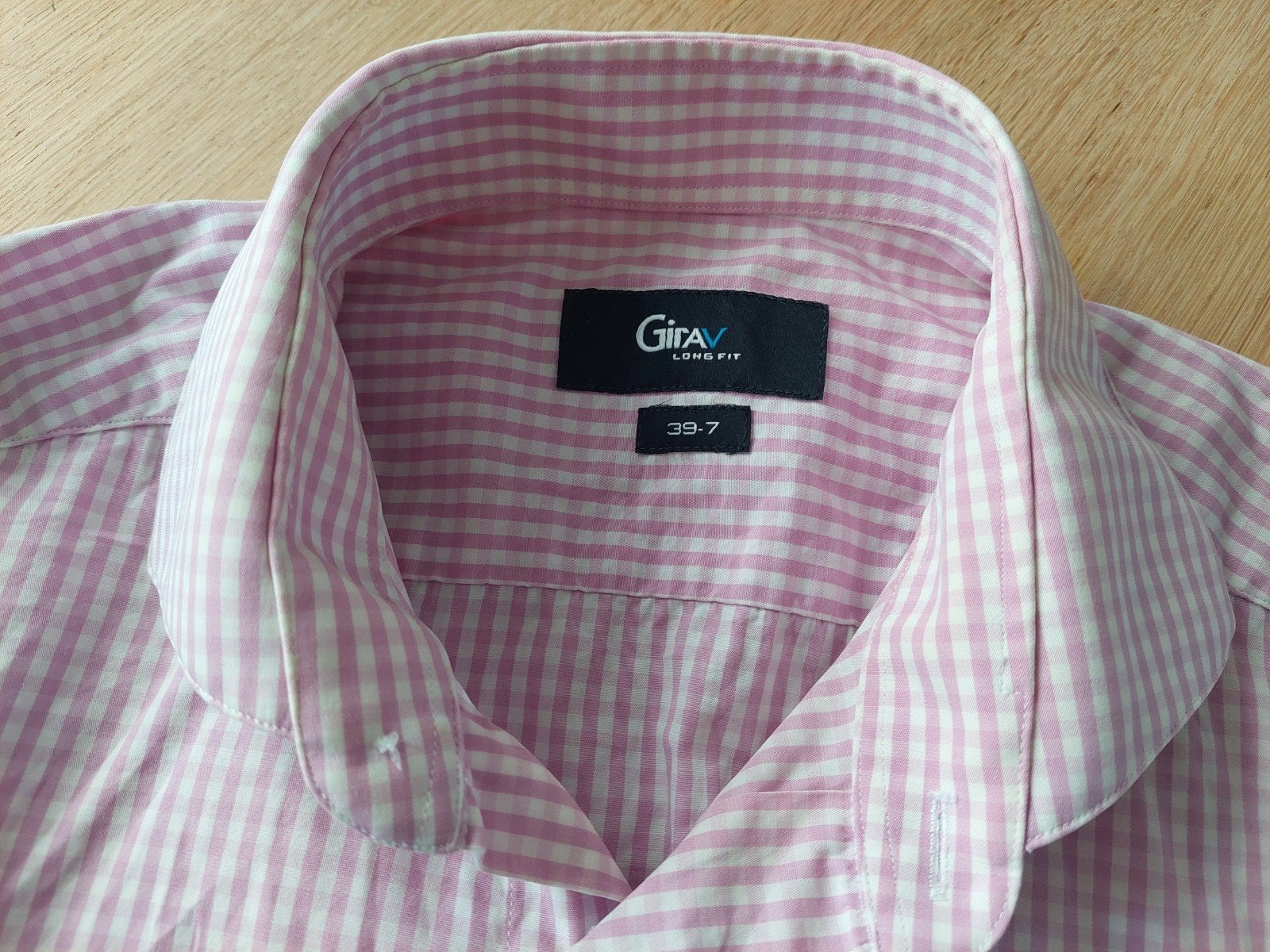 Girav longfit overhemd maat 39/7, Girav, Halswijdte 39/40 (M), Gedragen, Meerkleurig