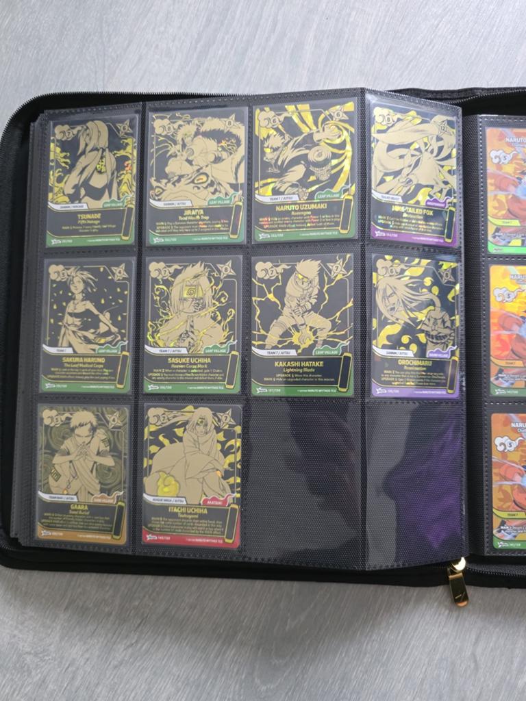 Masterset Naruto mythos first edition+ veel extra promo's, Ophalen of Verzenden, Nieuw, Meerdere kaarten, Foil