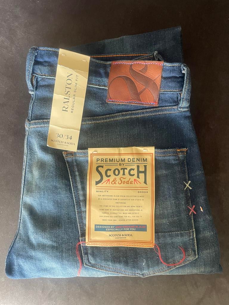 Scotch & Soda Ralston Regular Slim Fit Jeans - Maat W30/L34, Ophalen of Verzenden, Nieuw, Blauw, W32 (confectie 46) of kleiner